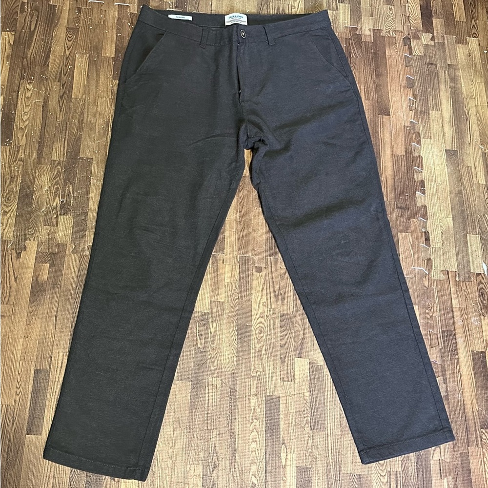 Jack & Jones Men's Regular Fit Brown Pants 34x30